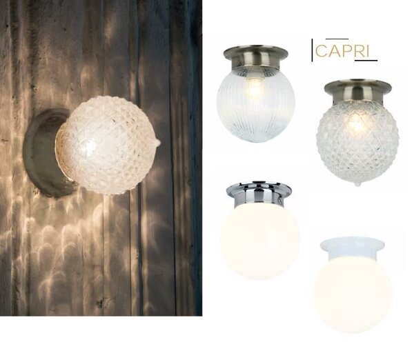 ACA DECOR Stropní svídlo CAPRI, barva bronzu + čirá