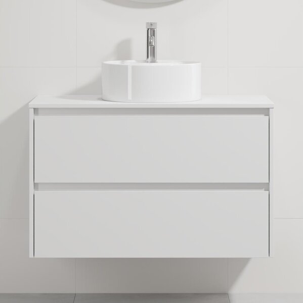Koupelnová skříňka s umyvadlem TRONDHEIM/VIKEDAL 90x57x46 cm bílá