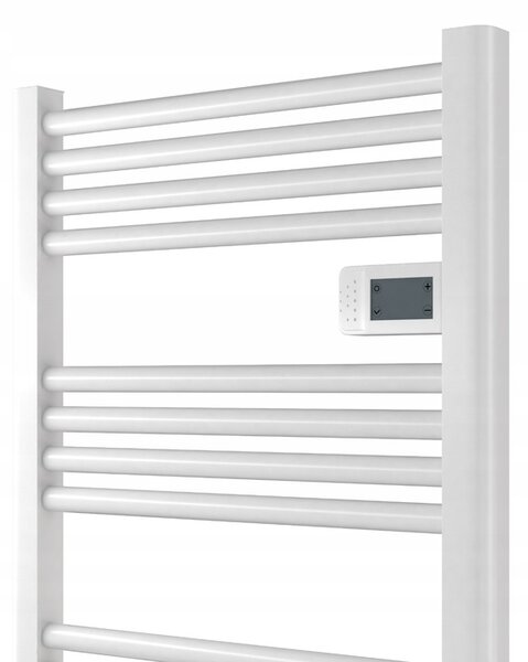 Erga Pago, elektrické topné těleso 540x960 mm s digitálním termostatem, 500W, bílá matná, ERG-LAV-GRZE-E-ALU-960540-WH
