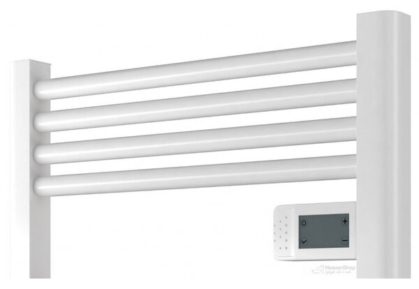 Erga Pago, elektrické topné těleso 540x960 mm s digitálním termostatem, 500W, bílá matná, ERG-LAV-GRZE-E-ALU-960540-WH