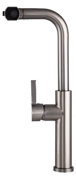 Gamma Rotary, vysoká dřezová baterie s výsuvným výtokem h-415, grafitová, GMA-BR-GM