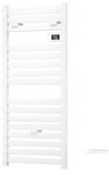 Erga Pago, elektrické topné těleso 540x960 mm s digitálním termostatem, 500W, bílá matná, ERG-LAV-GRZE-E-ALU-960540-WH