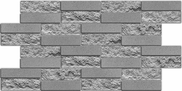 3D obkladový omyvatelný panel PVC Cihla obkladová beton (490 x 980 mm)
