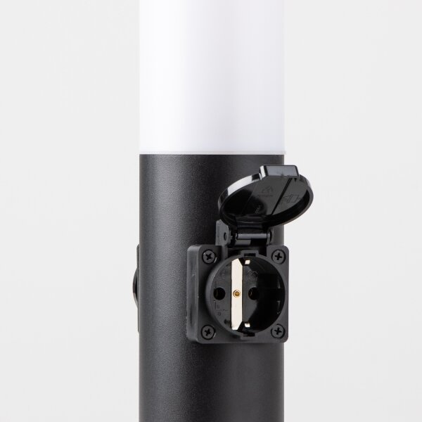 Brilagi - Venkovní lampa se 2 zásuv. SCHUKO NOVA 1xE27/15W/230V 40 cm IP44 černá