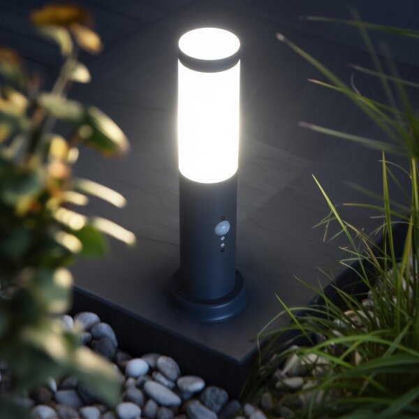 Brilagi - Venkovní lampa se senzorem NOVA 1xE27/15W/230V 40 cm IP44 antracit
