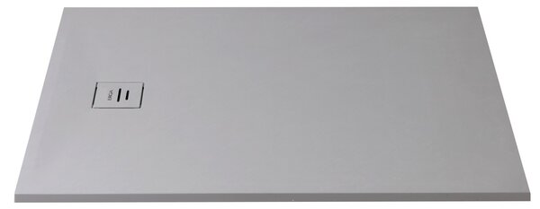 Erga Hyper, SMC sprchová vanička 80x80x2, 6 cm + sifon, šedá matná, ERG-V06-SMC-8080S-GR