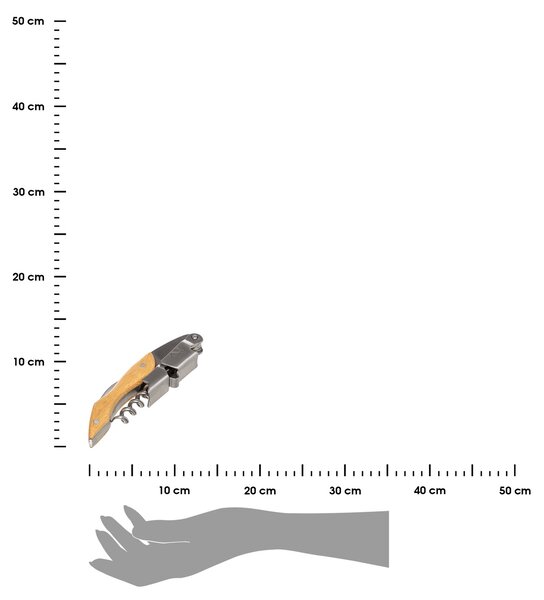 Skládací vývrtka na víno Bamboo, 12 cm