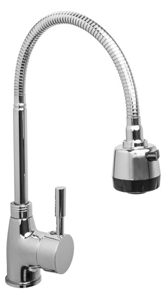 Gamma Flex, vysoká dřezová baterie s flexibilním ramenem, chromová, GMA-BFX-CH