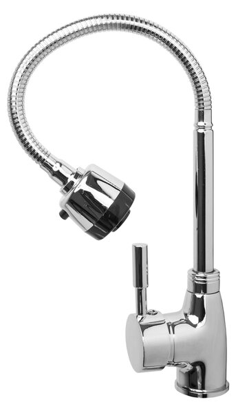 Gamma Flex, vysoká dřezová baterie s flexibilním ramenem, chromová, GMA-BFX-CH