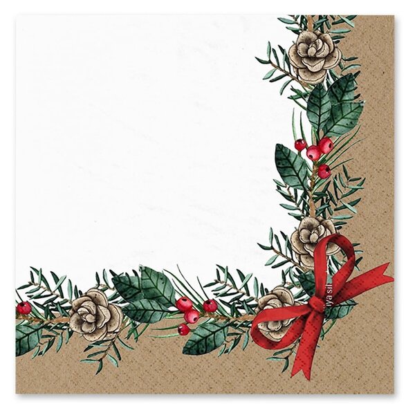 Ubrousky v sadě 20 ks 33x33 cm Christmas Bow – Homéa