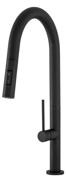 Gamma Round, vysoká dřezová baterie h-460, černá matná, GMA-BRD-BK