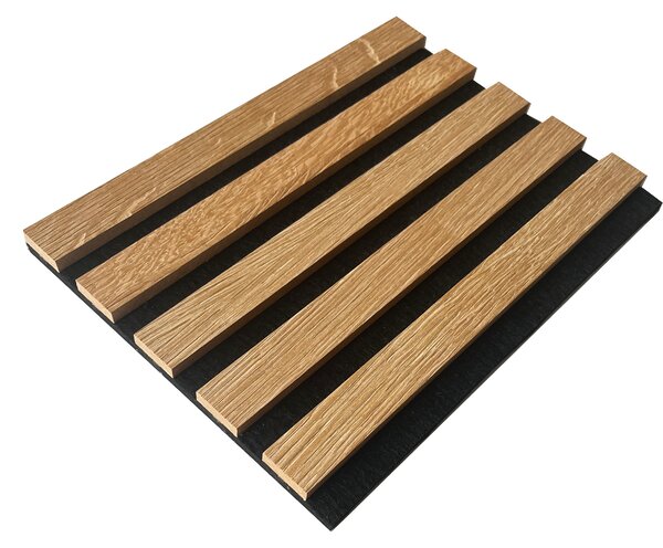Akustický panel s dřevěnou dýhou - dekor dub natural | 260 x 56 cm | RAK001 | .cz