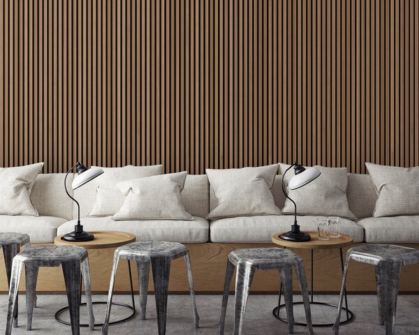 Akustický panel s dřevěnou dýhou - dekor dub klasik | 260 x 56 cm | RAK003 | .cz