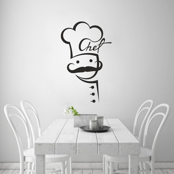 Samolepka na zeď - Chef (60x95 cm)