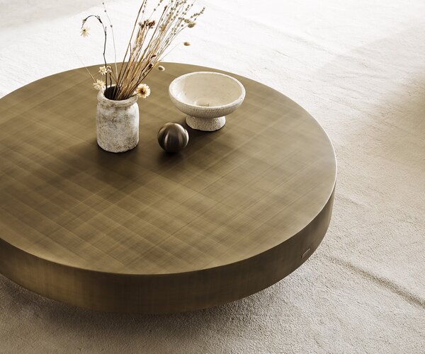 DELIFE Konferenční stolek Ryo 120x30 cm metalická zlatá