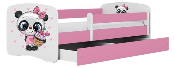 Kocot kids Dětská postel Babydreams panda růžová, varianta 70x140, bez šuplíků, bez matrace