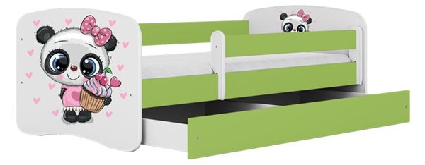 Kocot kids Dětská postel Babydreams panda zelená, varianta 70x140, bez šuplíků, bez matrace