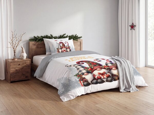 3D povlečení z mikrovlákna TRIO GNOMES barevné Rozměr povlečení: 2 ks 70 x 90 cm | 140 x 200 cm