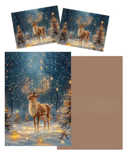 3D povlečení z mikrovlákna STARLIGHT DEER barevné Rozměr povlečení: 2 ks 70 x 90 cm | 140 x 200 cm