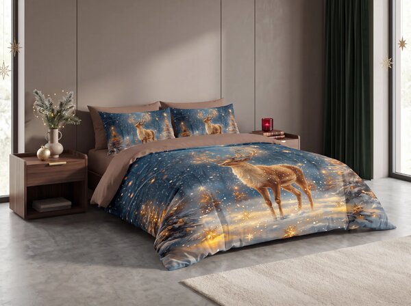 3D povlečení z mikrovlákna STARLIGHT DEER barevné Rozměr povlečení: 2 ks 70 x 90 cm | 140 x 200 cm