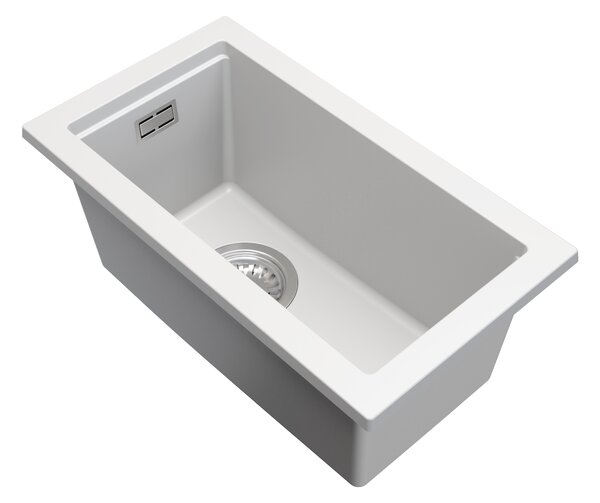 Gamma Decor 2850, 1-komorový granitový dřez 280x500x207 mm, bílá, GMA-ZLE000160