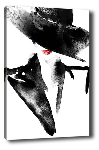 Wallity Obraz na plátně Lady in black 50x70 cm