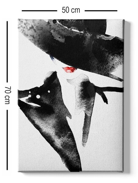 Wallity Obraz na plátně Lady in black 50x70 cm