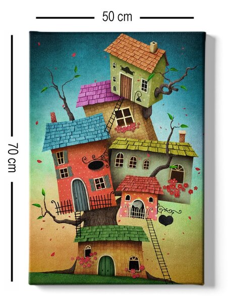 Wallity Obraz na plátně Surreal treehouse 50x70 cm
