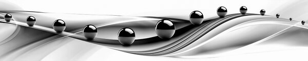 Grace Kuchyňská zástěna ABS plast Black balloons Velikost: 3000x600mm