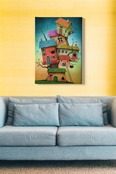 Wallity Obraz na plátně Surreal treehouse 50x70 cm
