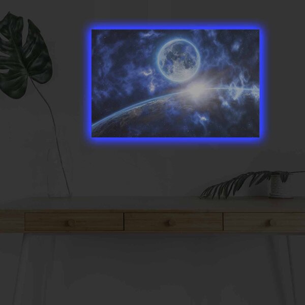 Wallity Obraz s LED osvětlením VESMÍRNÁ ODYSEA 45 x 70 cm