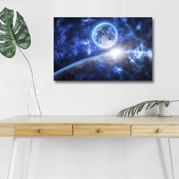 Wallity Obraz s LED osvětlením VESMÍRNÁ ODYSEA 45 x 70 cm