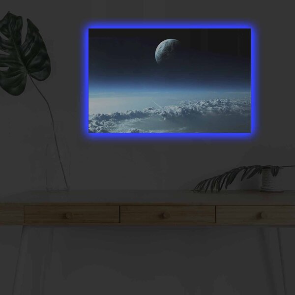 Wallity Obraz s LED osvětlením NEBESKÁ KRAJINA 45 x 70 cm