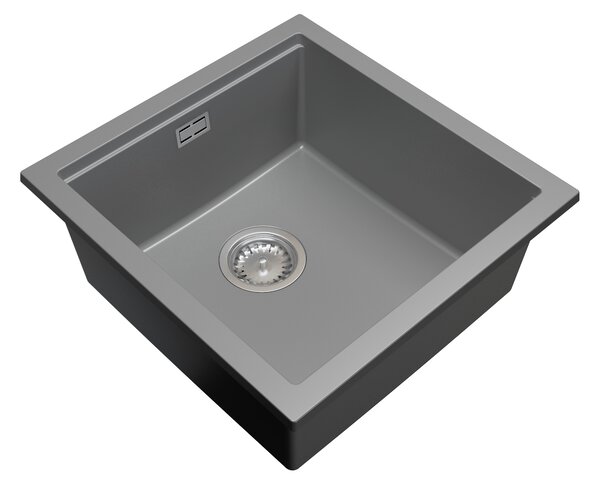Gamma Decor 4850, 1-komorový granitový dřez 480x500x215 mm, šedá, GMA-ZLE000166
