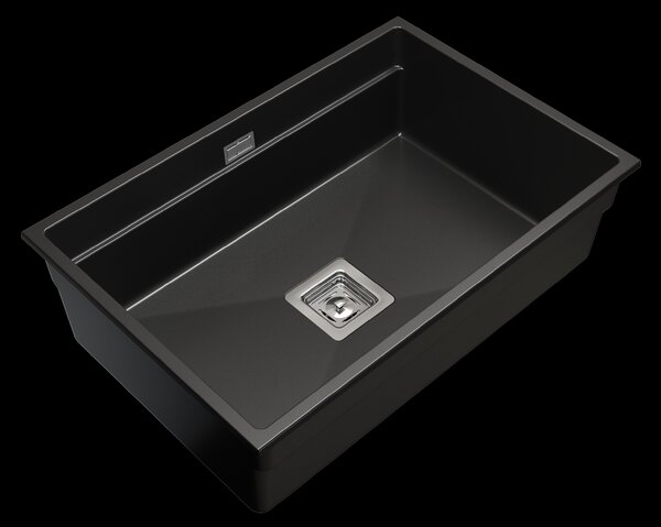 Gamma Decor 7050, 1-komorový granitový dřez 700x470x220 mm, černá, GMA-ZLE000107