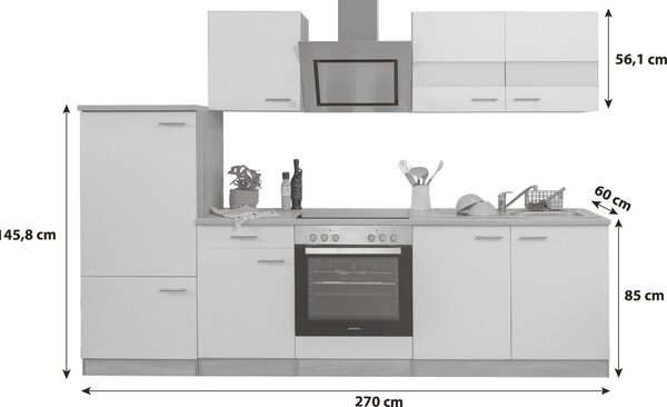 KUCHYŇSKÝ BLOK 270 cm Respekta - Online Only kuchyňské linky, Online Only