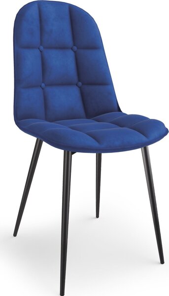 Jídelní židle STEFAN - tmavě modrá/černá