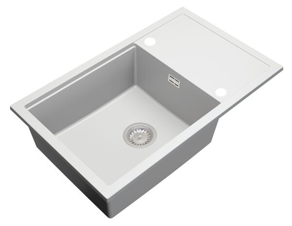 Gamma Advance 8050, 1-komorový granitový dřez 800x500x210 mm, bílá, GMA-ZLE000150