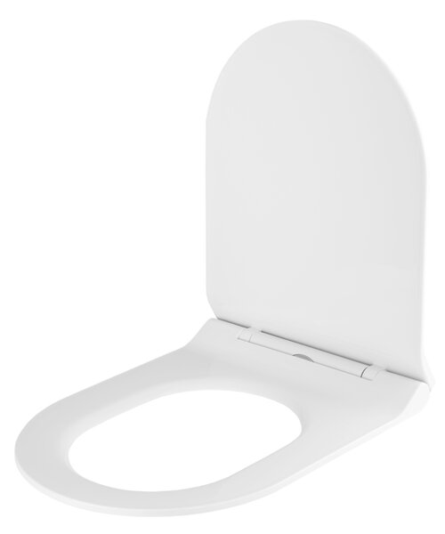 Gamma D8, WC sedátko 470x365 mm, polypropylen, SoftClose, EasyClean, bílá lesklá, GMA-D8