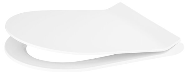 Gamma D8, WC sedátko 470x365 mm, polypropylen, SoftClose, EasyClean, bílá lesklá, GMA-D8