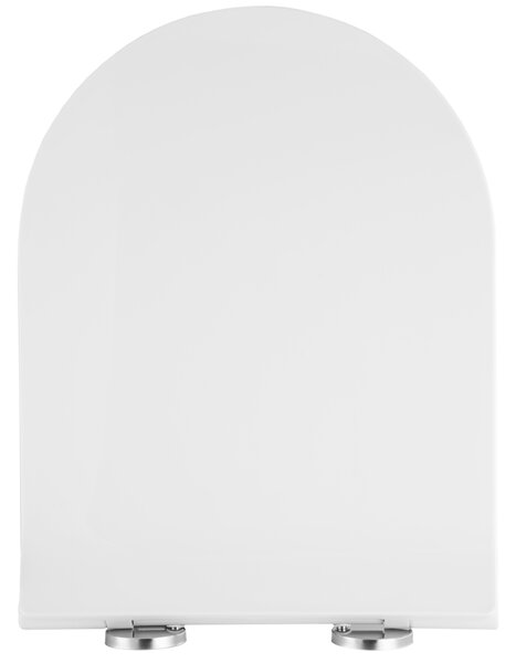 Gamma D8, WC sedátko 470x365 mm, polypropylen, SoftClose, EasyClean, bílá lesklá, GMA-D8