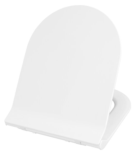 Gamma D8, WC sedátko 470x365 mm, polypropylen, SoftClose, EasyClean, bílá lesklá, GMA-D8