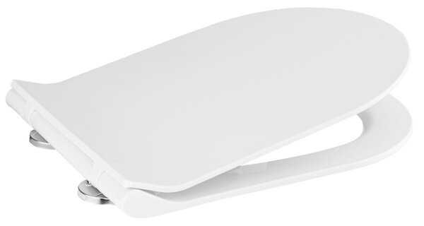 Gamma D8, WC sedátko 470x365 mm, polypropylen, SoftClose, EasyClean, bílá lesklá, GMA-D8