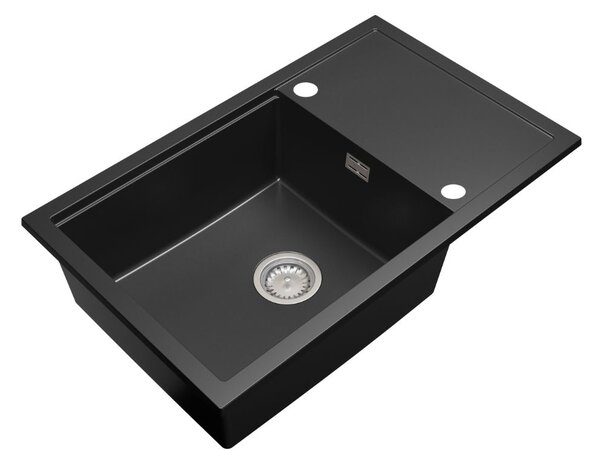 Gamma Advance 8050, 1-komorový granitový dřez 800x500x210 mm, černá, GMA-ZLE000146