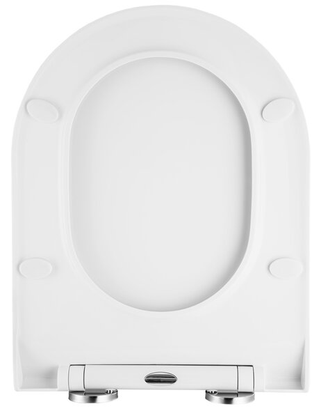 Gamma D8, WC sedátko 470x365 mm, polypropylen, SoftClose, EasyClean, bílá lesklá, GMA-D8