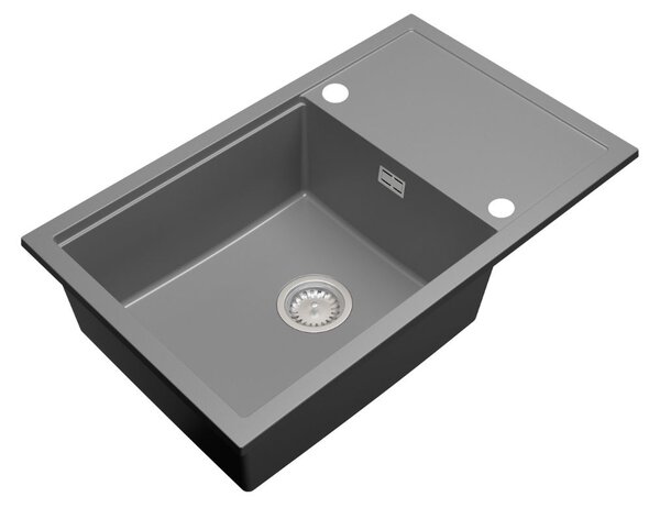 Gamma Advance 8050, 1-komorový granitový dřez 800x500x210 mm, šedá, GMA-ZLE000149