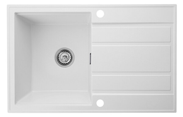 Gamma Modern 8050, 1-komorový granitový dřez 790x500x210 mm, bílá, GMA-ZM-8050-WH