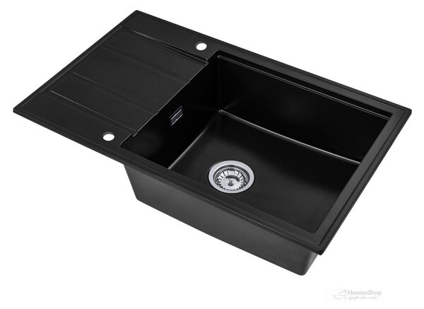 Gamma Modern 8010, 1-komorový granitový dřez 800x500x210 mm, černá, GMA-ZM-8010-BK