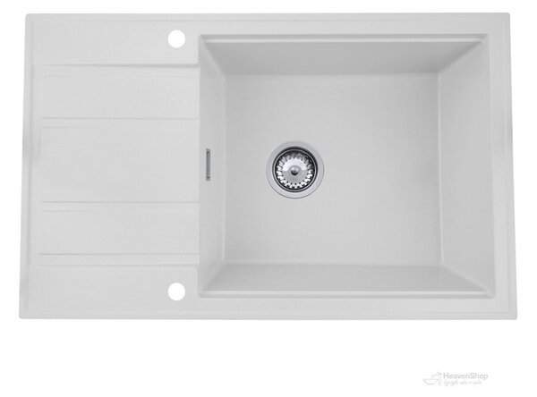 Gamma Modern 8010, 1-komorový granitový dřez 800x500x210 mm, bílá, GMA-ZM-8010-WH