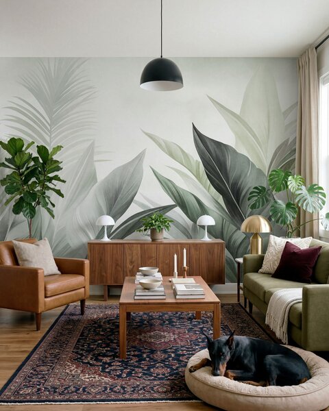 Fototapety Palmový sen · Zelená, Tapety Unikátní, w10055v2 : uwalls.cz